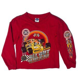 Vintage Cygnus Rudeboyz Y2K Racing Car "All Out Or Not At All" Re Tshirt Youth S